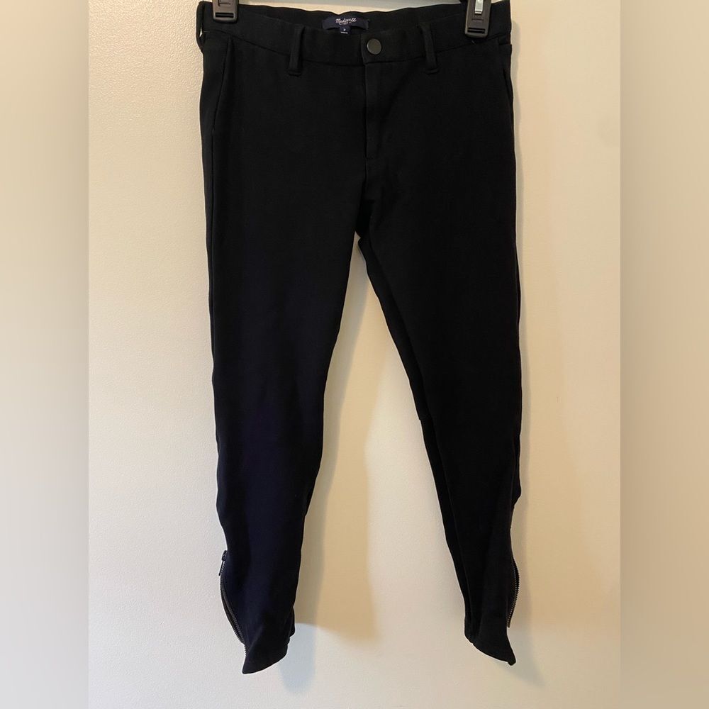 Madewell Black Skinny Leggings with zip at leg - Size 2
